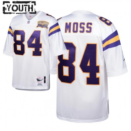 Camiseta Niño Minnesota Vikings Randy Moss 84 Nike Blanco 2000 Throwback